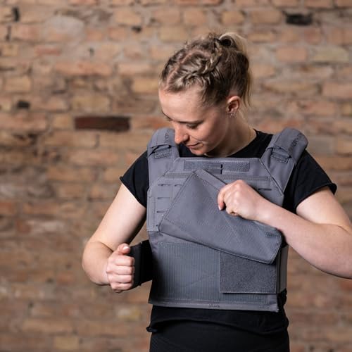 Image of Northgym Adjustable Weighted Vest /Incl. 3D Weight Plates in 14lbs / 20lbs / 30lbs / 42.5lbs - Optimized Weight Distribution and with Curved Plates for Running, Functional Training and Working Out