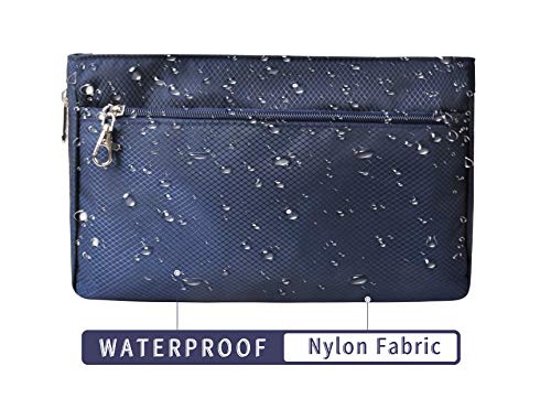 Vercord Expandable Nylon Handbag Purse Organizer Insert Liner Shaper Bag In Bag Navy Xlarge #TOP5