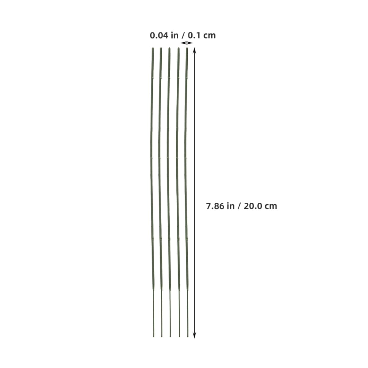 DIYEAH 100pcs Green Flower Stems Craft Floral Wire for DIY Bouquets Wreaths Flexible Iron Wire for Floral Arranging