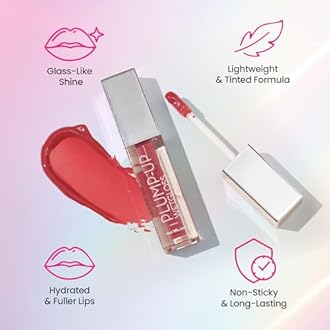Swiss Beauty Plump-Up Wet Lightweight Lip Gloss With High Shine Glossy Finish For Fuller And Plump Lips | Shade- Barely There, 2Ml|