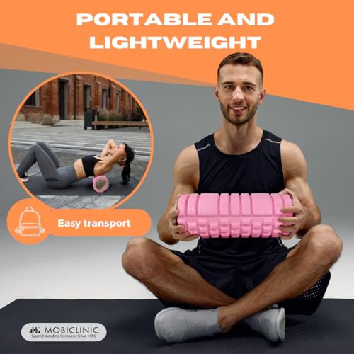 Mobiclinic® fitness, Foam roller, Fitroller, Schuimroller eva-schuim, 14x33 cm, Pilates, Yoga, Rekoefeningen, Draagbaar, Multifunctioneel gebruik, Voor het hele lichaam, 3 intensiteitsniveaus - Afbeelding 6