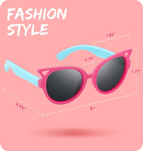 Óculos de sol infantis Nacuwa, 100% à prova de raios UV, de borracha, flexível, infantil, para menin