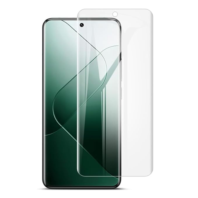 Image of UV Premium HD+ Tempered Glass For Xiaomi 14 Ultra (6.73 Inch, Pack of 1) Full Adhesive Curved Glass 100% Fingerprint Working with installation kit