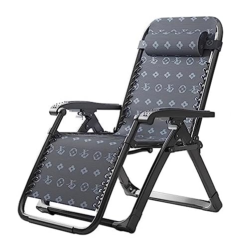Chaise longue de jardin pliante pour soulager le dos avec appui-tête et dossier réglable