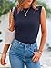 PRETTYGARDEN Women's Ribbed Tank Tops 2026 Summer Cap Sleeve Slim Fitted Knit Basic Casual Tee Shirts Trendy Fashion Clothes (Navy,Large)
