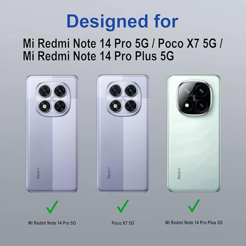 Image of Zapcase Back Case Cover for Mi Redmi Note 14 Pro 5G | Compatible for Mi Redmi Note 14 Pro 5G Back Cover | Case Cover with Camera Protection | (TPU + PC | Translucent Purple)
