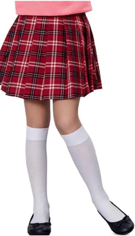 12 Pairs of Cotton Knee-Length School Socks