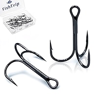 UCEC Kit D'haeçons Triples Pour Eau Douce Salée, Haeçons En Acier à