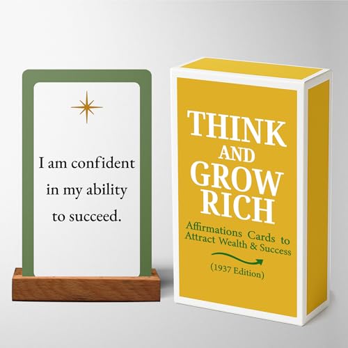 bonibom Think and Grow Rich Affirmation Cards – 52 Daily