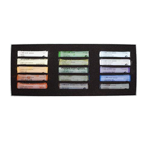 Schmincke - Pastels, 15 Colors"Landscape", 77 315 097, Cardboard Set With 15 Pastels, Handmade Pastels, Brilliant, Velvet-Matt, Highly Lightfast Colors #TOP1