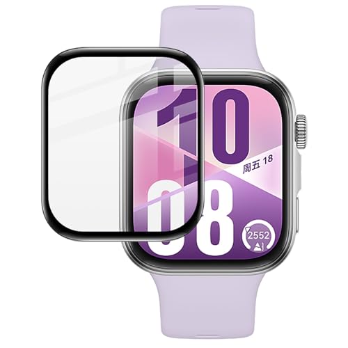 SEIAIYG Protector de Pantalla para Huawei Watch Fit 4, [3 Piezas] 3D Cobertura TPU Film [No Burbujas] Película Protectora