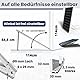 GLIESE Solarmodul Halterung 114cm,Solarmodule Montageset Aufständerung 0°-90°,Photovoltaik Halterungen, für 100W-600W Flachdach Wandmontage Photovoltaik Balkon (2 Paare ) 45 Zoll Solarpanel Halterung