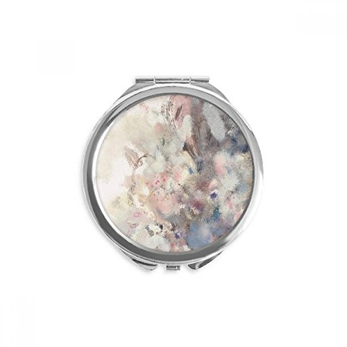 Miroir de poche peinture à l'huile lotus xjj pour vos retouches maquillage au bureau