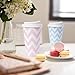 Tamone 100 PACK 12OZ Disposable Coffee Cups with Lids, To Go Coffee Cups with Lids Leak Proof, Pink Paper Cups for Cold/Hot Beverage Chocolate Cocoa for Home Office Party