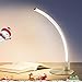Produktbild LED Tischlampe Wohnzimmer 6W, Nachttischlampe Kinderzimmer 3000K Warmweiß, Minimalistische Nickel Leselampe, 1.5M Kabel, Moderne Schreibtischlampe Deko perfekt für Schlafzimmer Büro Geschenk