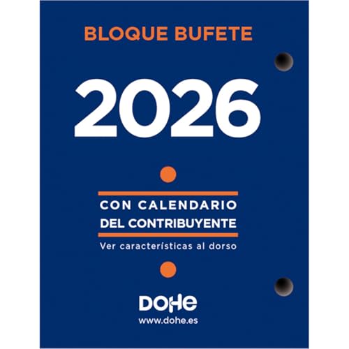 Dohe - Taco Sobremesa 2026 - Calendario de Escritorio Profesional, Idioma Español, Formato Día Página, 12 Meses de Enero a Diciembre, Tamaño 8,5x11 cm, Material de Oficina