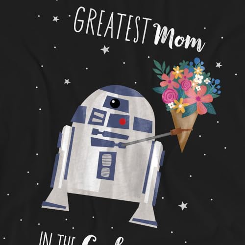 Star Wars Koszulka damska na Dzień Matki Greatest Mom in The Galaxy, czarna, M, Czarny, M