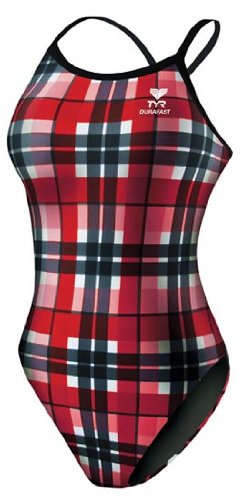Image of TYR Girl's Belmont Plaid Diamondback Suit