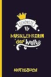 Schönste Musiklehrerin der Welt: A5 Notizbuch als Geschenk für eine Musiklehrerin - A5 /punktiert - Musiklehrerin | Musiklehrerin Geschenke zum ... Weihnachten| Geburtstagsgeschenk Kollegin