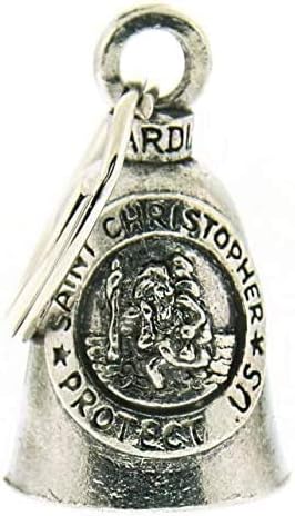 Guardian Bell ST. Christopher Complete Motorcycle KIT W/Hanger & Wristband