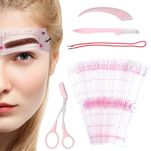 12 pares de plantillas para cejas Un juego de herramientas para dar forma a las cejas para cejas, juego para un estilo perfecto sin conocimientos previos