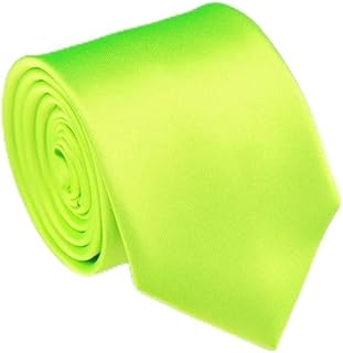 Corbatas de cuello estrechas de color sólido de 5 cm para hombre, traje de negocios, corbatas para mujeres y niñas, negro, dorado, rosa, casual, diario (verde hierba, 2 unidades), Pasto Verde, Talla