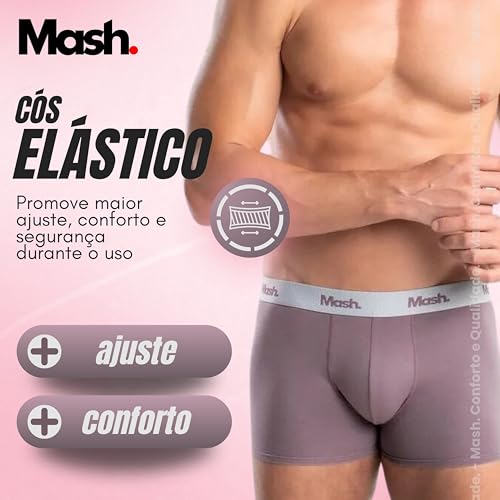 MASH Cueca Boxer Masculina Cotton Algodão Hipoalêrgenico, Rosa Queimado, M