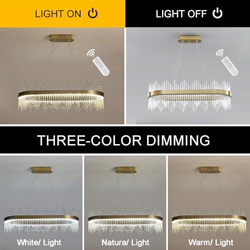 HvKvHvY Modern Crystal Chandelier,Flush Mount Chandelier LED Gold Pendant Light Ceiling Light Fixture Hanging Lamp for Kitchen Living Room Bedroom Hallway Staircase - Cosy Home Interiors HvKvHvY Modern Crystal Chandelier,Flush Mount Chandelier LED Gold Pendant Light Ceiling Light Fixture Hanging Lamp for Kitchen Living Room Bedroom Hallway Staircase - Image 3