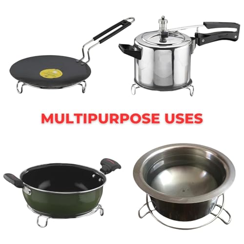 Image of FINE ARTS FineArtsTrivet X Fine Trivet Stand Stainless Steel Heat Resistant Trivet for Kitchen Multi-Purpose Heavy Duty Hot Pot & Pan Mat Hot Utensil Stand.