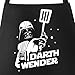 MoonWorks® Grill-Schürze für Männer lustig Darth Wender Parodie Fantasy Weltraum Saga Küchenschürze schwarz Unisize