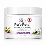 Pore Petal 60 Glycolic Acid Pads 20% Resurfacing Pads with Vitamins B5, C & E – Exfoliates Surface Skin, Reduces Fine Lines and Wrinkles – Proudly Canadian
