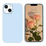 YINLAI iPhone 14 Hülle Silikon,Handyhülle iPhone 14 Schutzhülle Slim Case Cover Liquid Silikon Gel Matte Kratzfest Handy Hülle für iPhone 14 6,1 Zoll,Babyblau