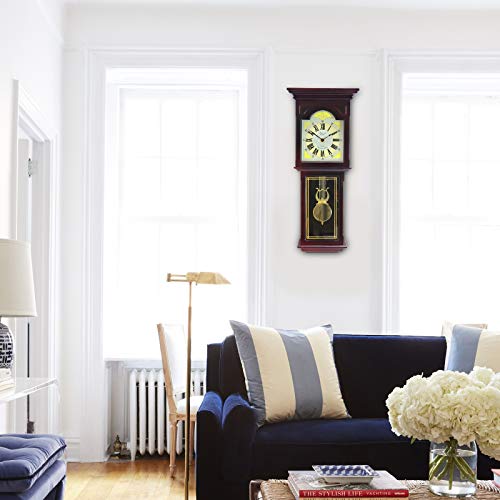 Reloj de Pared Bedford con Péndulo Color Marrón Nogal miniatura 5