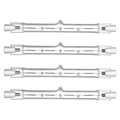 CMYBEN 4-Pack R7S 118mm 300W 120V Dimmable Halogen Floodlight Bulbs, 4500 lumens, 360° Beam Angle, J-Type Double-Ended, Warm White 2700K Cover
