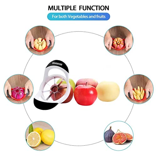 Schvubenr 3.5 Inch Apple Slicer - Professional Apple Cutter - Stainless Steel Apple Corer - Super Sharp Apple Slicer And Corer - Apple Corer Tool With 8 Sharp Blades(Black) #TOP4