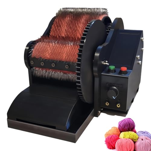 Cardeuse à laine électrique 56 Tr/min outil mélange fibres tambour large
