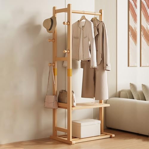 WHITE NORDIC Appendiabiti Da Parete In Legno Dal Design Moderno Scandinavo Con 6 Ganci In Legno Inclinati 90208973