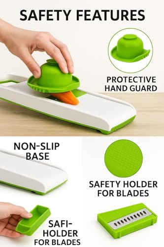 Image of 6-in-1 Vegetable Mandoline Slicer with Storage Container