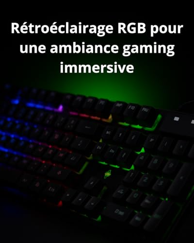 Clavier Gaming Mécanique AZERTY pour setup de bureau Windows, macOS et Linux