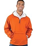 Charles River Apparel Unisex Classic Solid Pullover, Men's & Women's Water-Resistant Windbreaker, Orange, 3X-Large