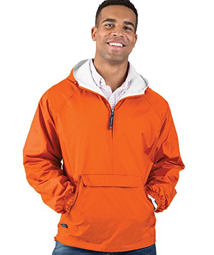 Image of Charles River Apparel Unisex Classic Solid Pullover, Water-Resistant Windbreaker with Flannel Lining