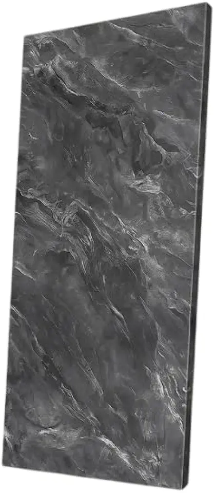 Kit 10 Placas Adesivas Marmorizadas 60x30cm Autocolante Revestimento de Parede Efeito Mármore Impermeável para Cozinha Banheiro e Decoração (Cinza)