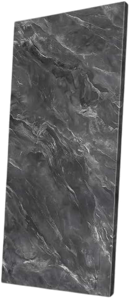 Kit 10 Placas Adesivas Marmorizadas 60x30cm Autocolante Revestimento de Parede Efeito Mármore Impermeável para Cozinha Banheiro e Decoração (Cinza)