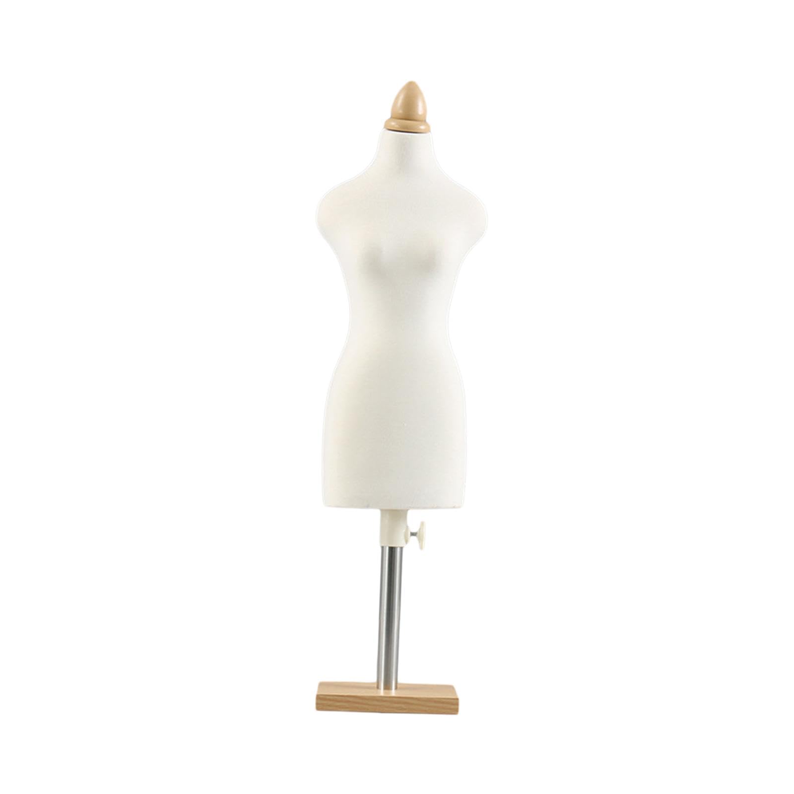 Puppenkleid Ständer Schneiderpuppe Mini Dress Form Torso Ständer mit Sockel für Puppenkleidung für Puppenhaus DIY Projekte Kinder Modeentwürfe Musterg, 46 cm quadratischer Sockel