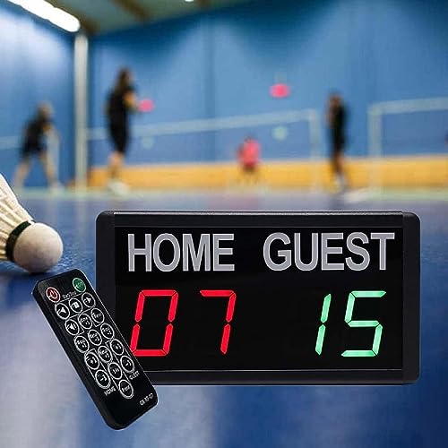 Marcador digital electrónico para deportes con control remoto miniatura 4