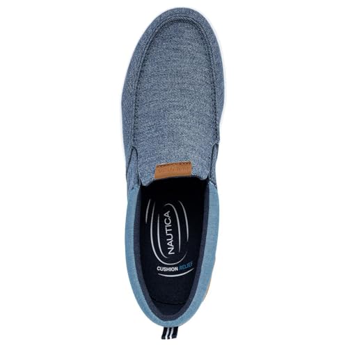 Image of Nautica Men's Slip-On Loafers Casual Moc Toe Sneakers Boat Shoes Slipper for Men - Lightweight & Comfortable - Derwin