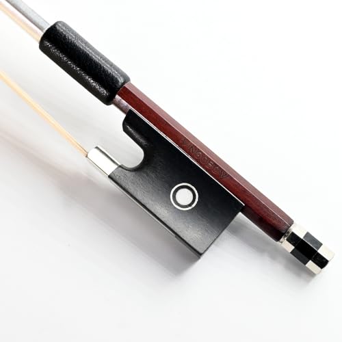Image of Professional 4 /4 Full Size Violin Bow High Quality Brazilwood Stick Ebony Frog Natural Horsehair Clear Tone For Adults and Student VINGOBOW Hand Made