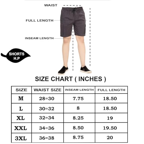 Image of Men Cotton Regular Fit Solid Short | 2 Zipper Pocket | 3 Button Pockets | Versatile Half Pants for Everyday -