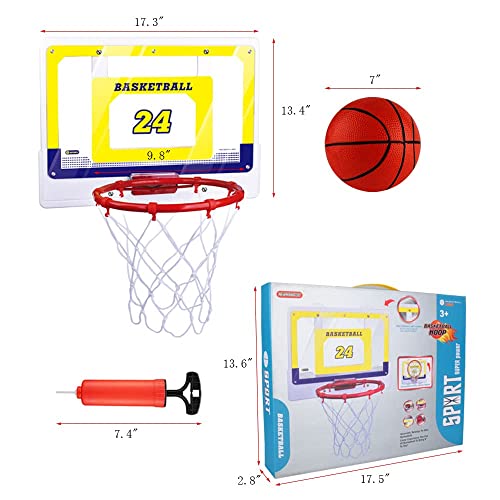Yaoasen Indoor Basketball Hoop For Kids, Door Room Basketball Hoop,Mini Basketball Hoop With 3 Balls, Basketball Toys For 3 4 5 6 7 8 9 10 11 12 #TOP3