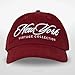 Trendy Fashion Baseball Dad Caps | Men & Women Low Profile Hats | Cute Ladies Western Ponytail Vintage NY Ball Cap | Womens Baseball Distressed Hats | Cotton | Adjustable Strap (New York | Burgundy)
